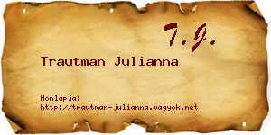 Trautman Julianna névjegykártya